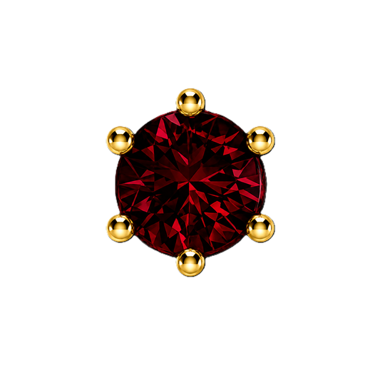 Charm GRENAT ROUGE gold