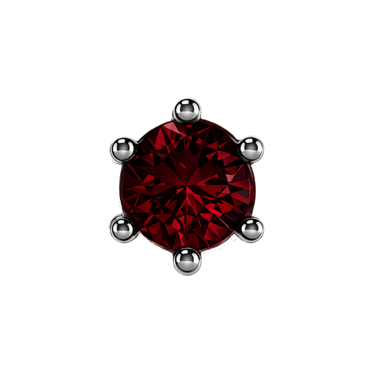 RED GARNET charm silver