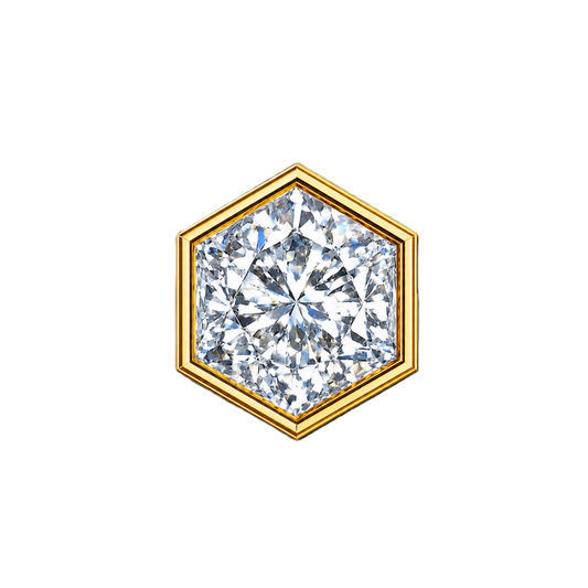 Charm HEXAGONE zirconium blanc gold