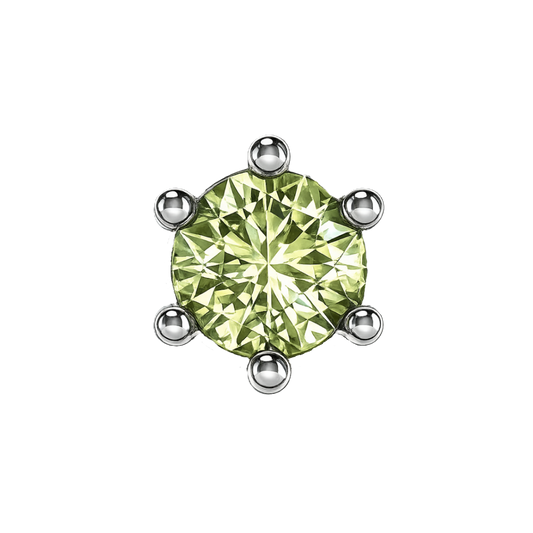 Peridot silver charm
