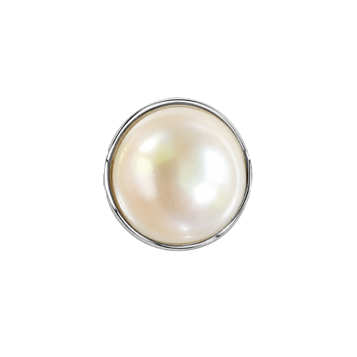 Charm PERLE blanche silver