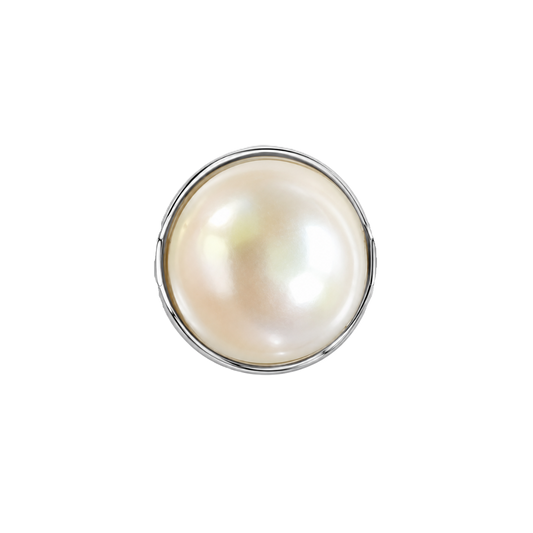 Charm PERLE blanche silver