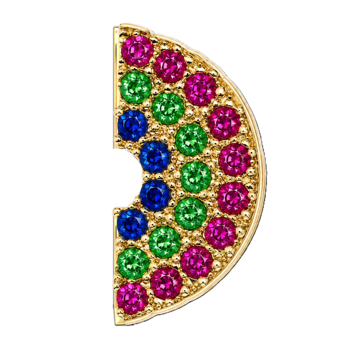RAINBOW zirconium gold charm