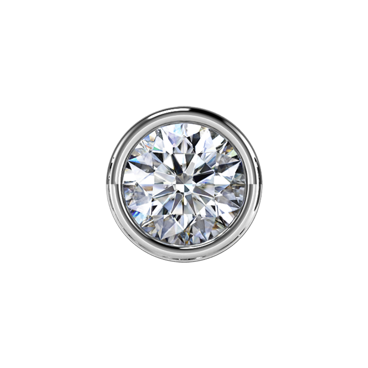 Charm ROND zirconium blanc silver