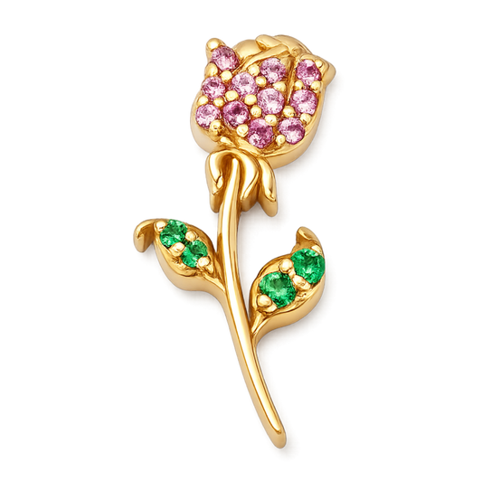 Charm ROSE zirconium gold