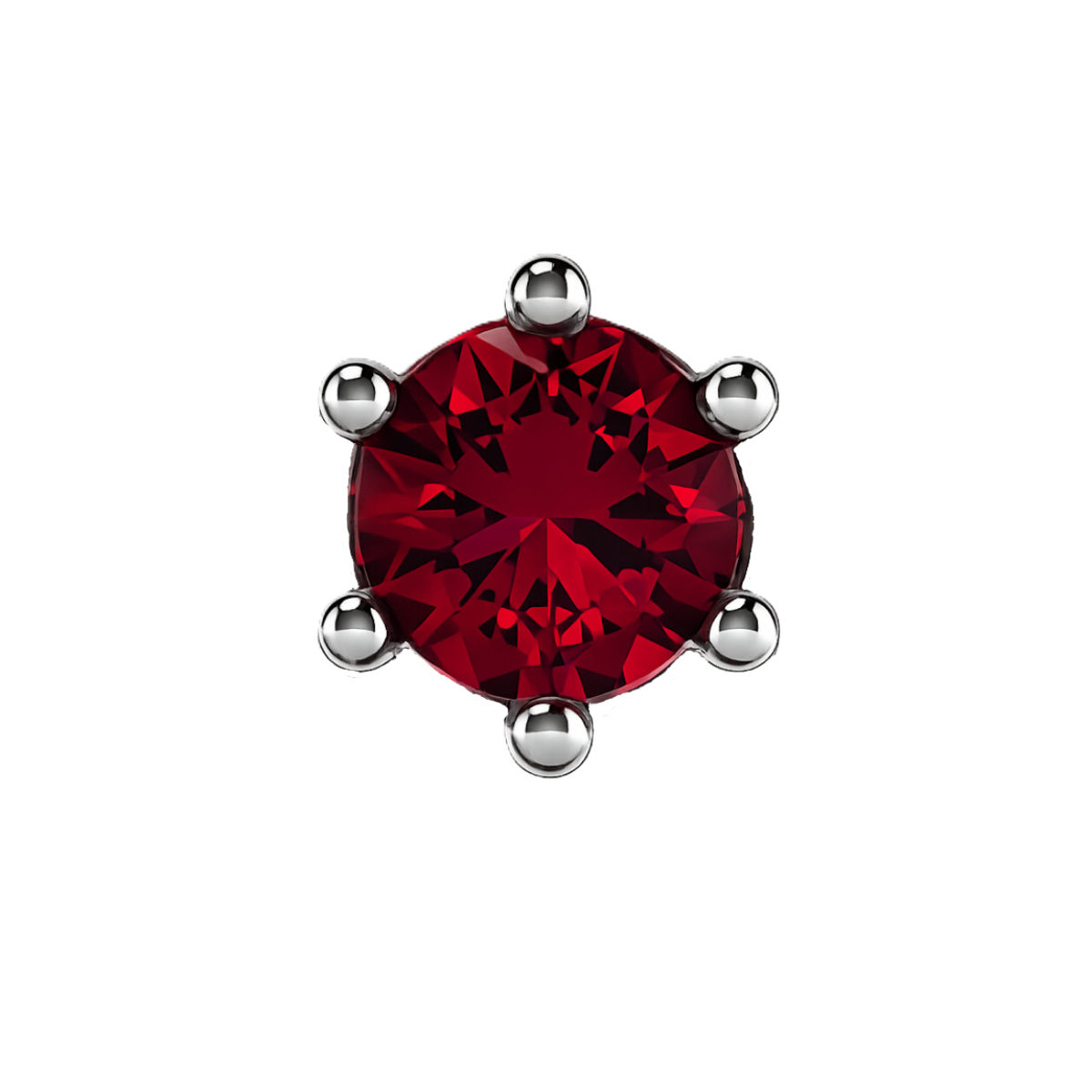 RUBY charm silver
