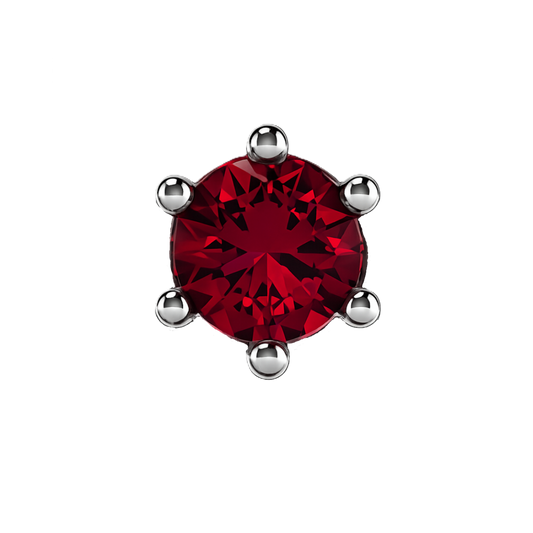 RUBY charm silver