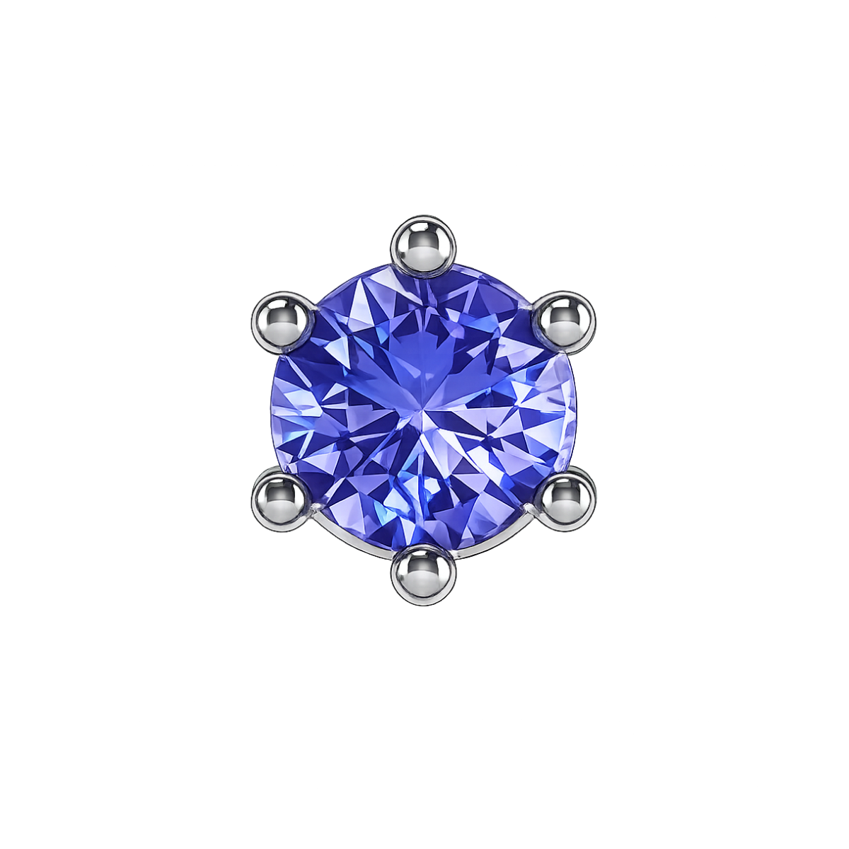 Charm SAPHIR BLEU MAUVE silver