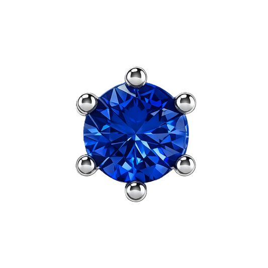 SAPHIR BLEU Blue sapphire charm in silver