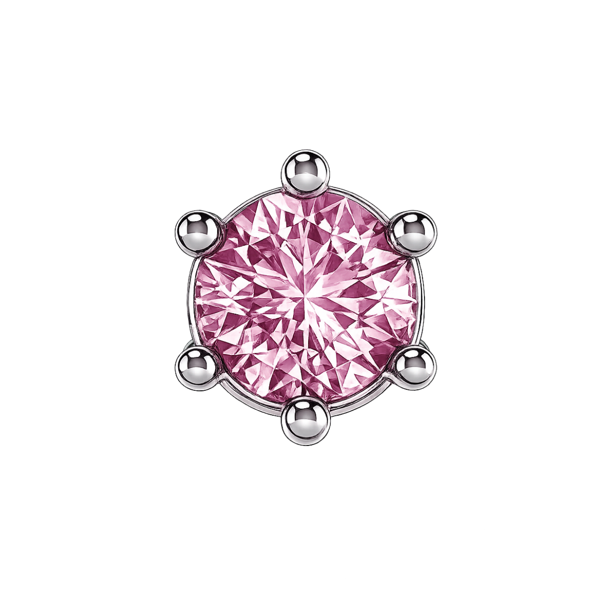 Charm TOPAZ ROSE silver