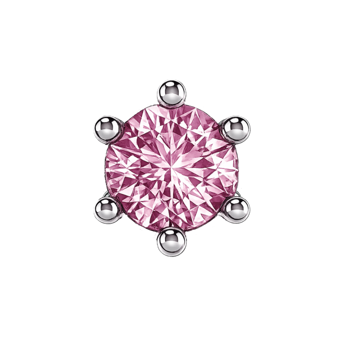 Pink Topaz Charm silver