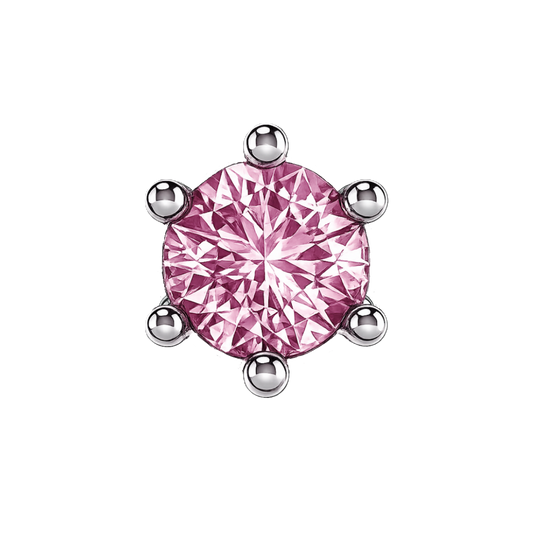 Pink Topaz Charm silver