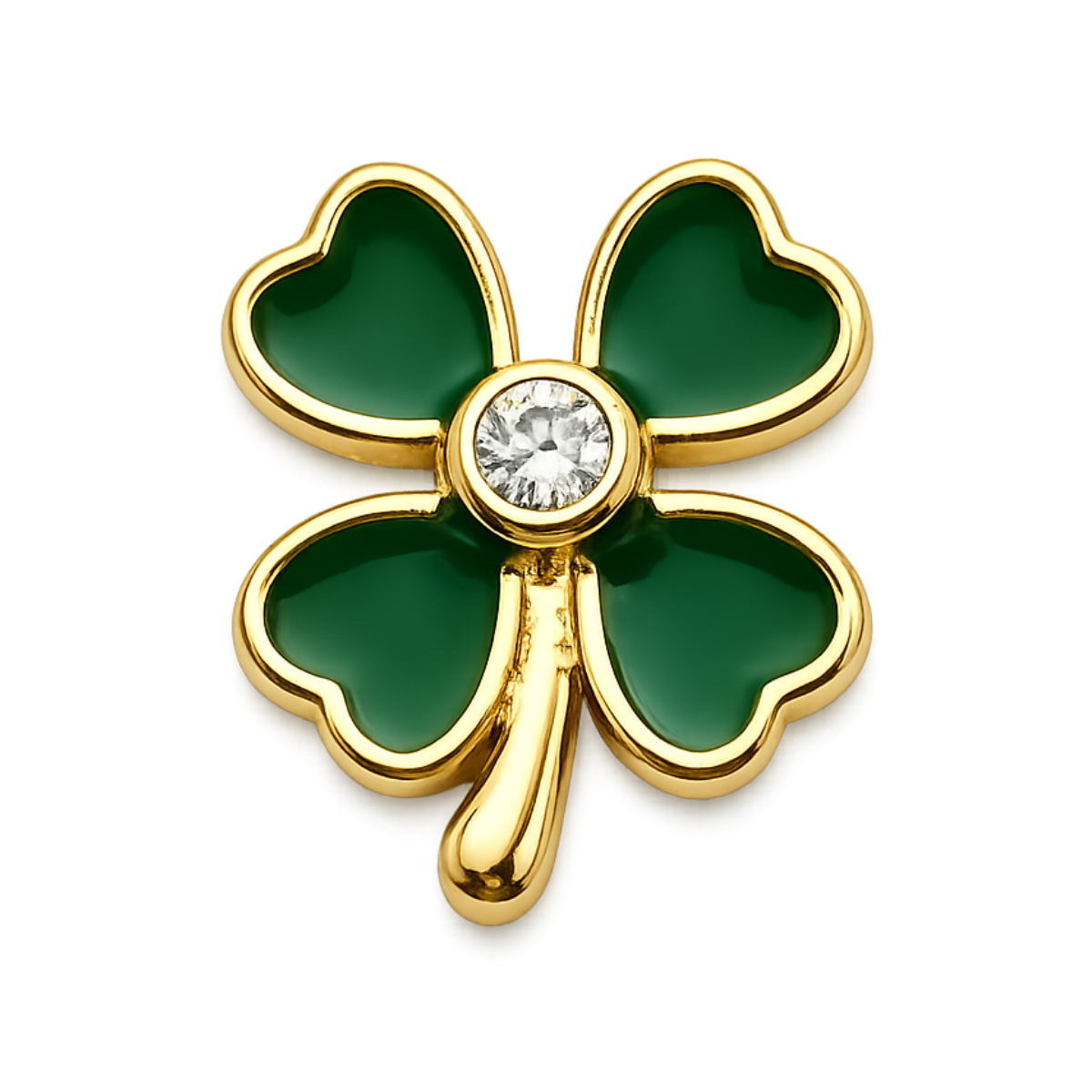 Charm TREFLE zirconium gold