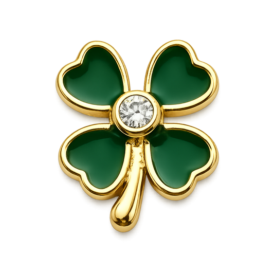Charm TREFLE zirconium gold