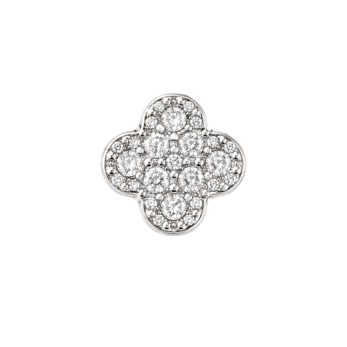 Charm TREFLE zirconium silver