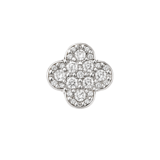 Charm TREFLE zirconium silver
